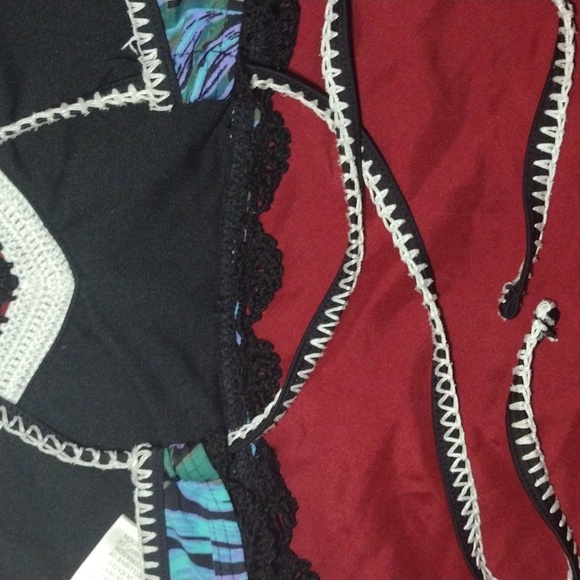 Time & Tru Tropical Boho Crochet Swim Halter Size L New No Tags - Picture 9 of 9